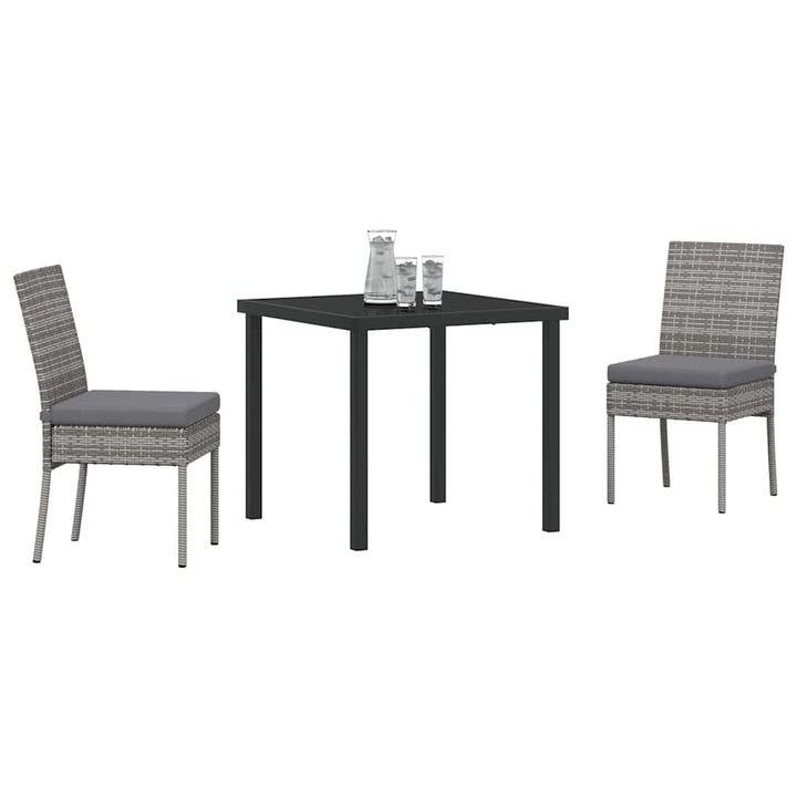 Have Spisebordssæt 3 pcs Grå Poly rattan