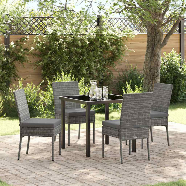 Have Spisebordssæt 5 pcs Grå Poly rattan