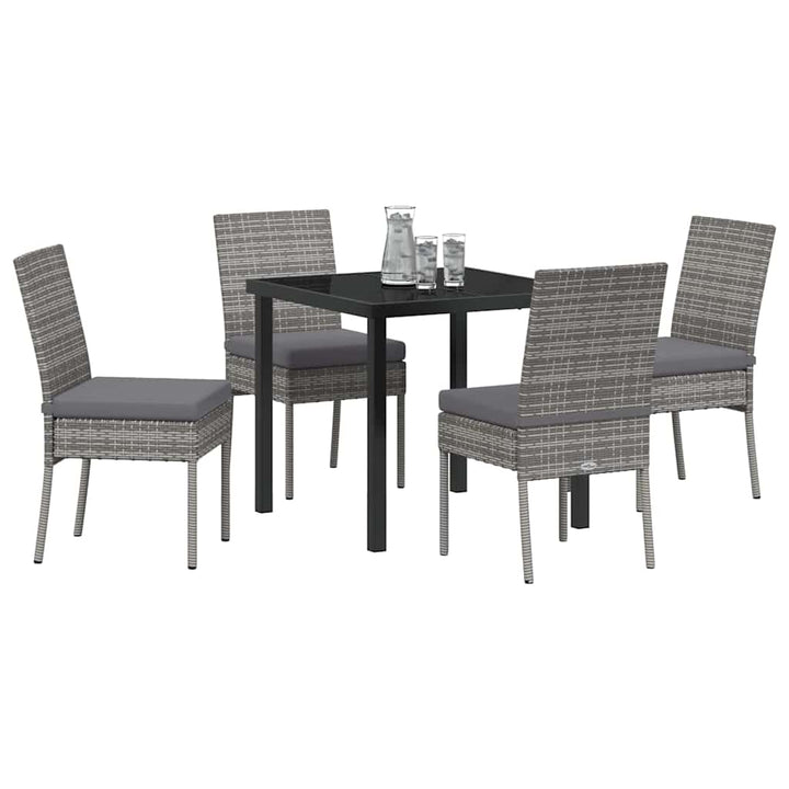 Have Spisebordssæt 5 pcs Grå Poly rattan
