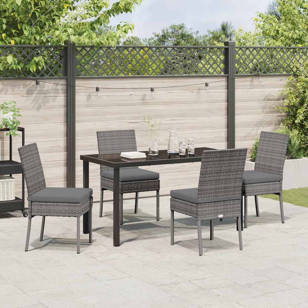 Have Spisebordssæt 5 pcs Grå Poly rattan