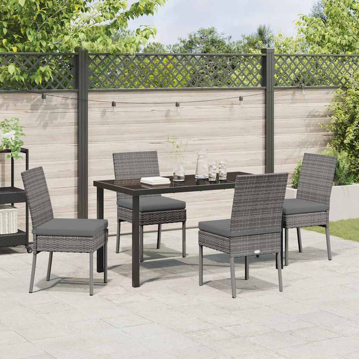 Have Spisebordssæt 5 pcs Grå Poly rattan