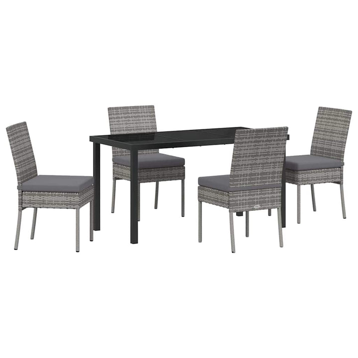 Have Spisebordssæt 5 pcs Grå Poly rattan