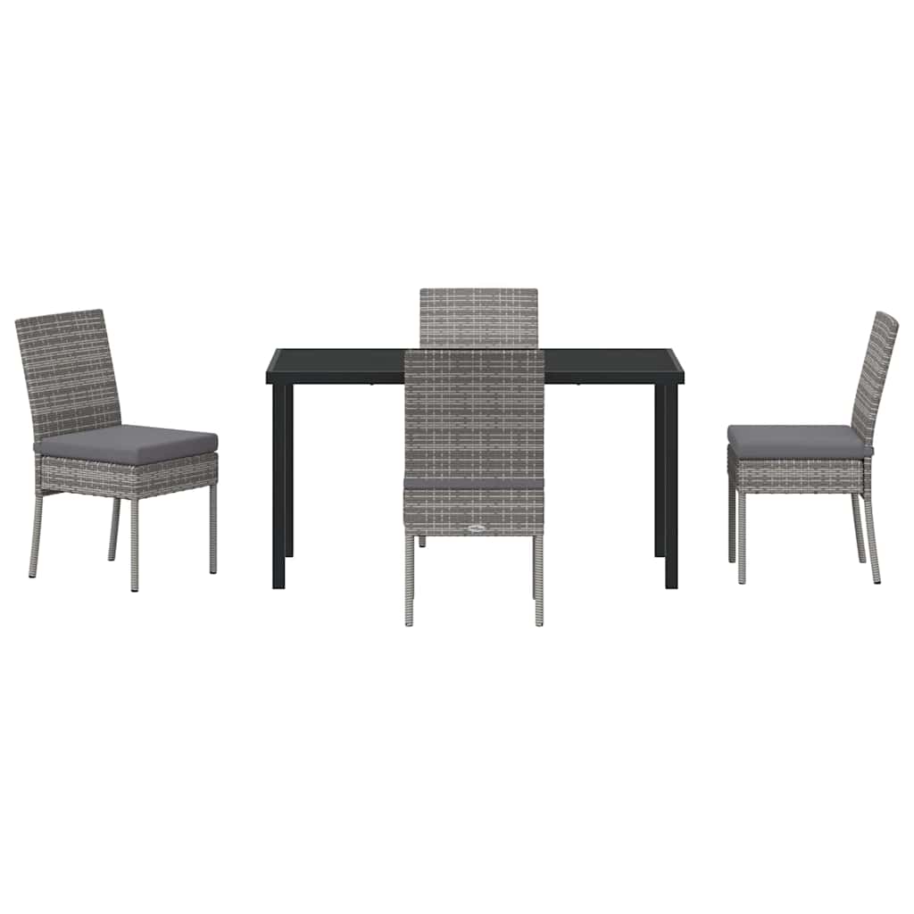 Have Spisebordssæt 5 pcs Grå Poly rattan