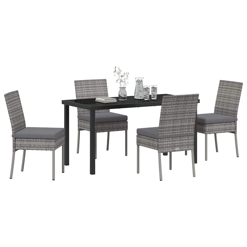 Have Spisebordssæt 5 pcs Grå Poly rattan