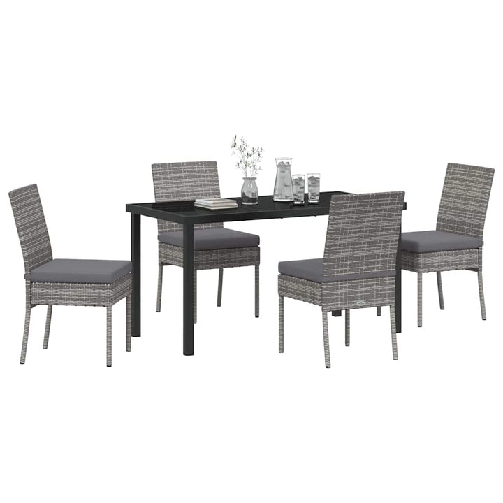 Have Spisebordssæt 5 pcs Grå Poly rattan
