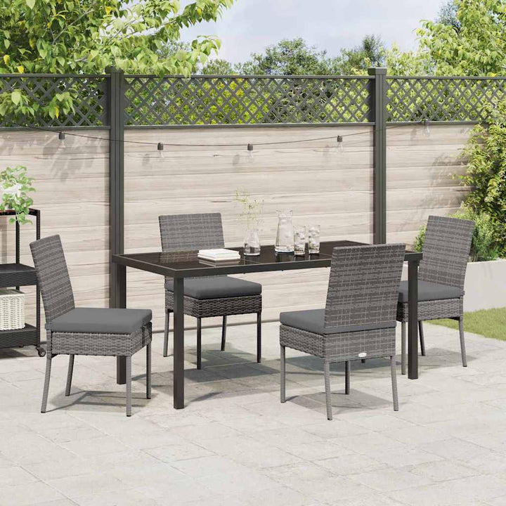Have Spisebordssæt 5 pcs Grå Poly rattan