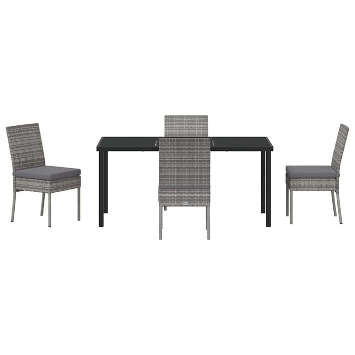 Have Spisebordssæt 5 pcs Grå Poly rattan