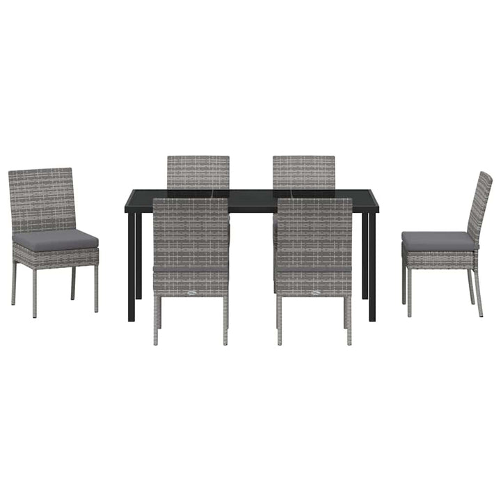 Have Spisebordssæt 7 pcs Grå Poly rattan