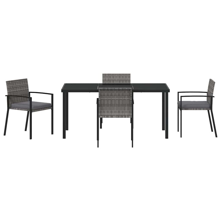 Have Spisebordssæt 5 pcs Grå Poly rattan