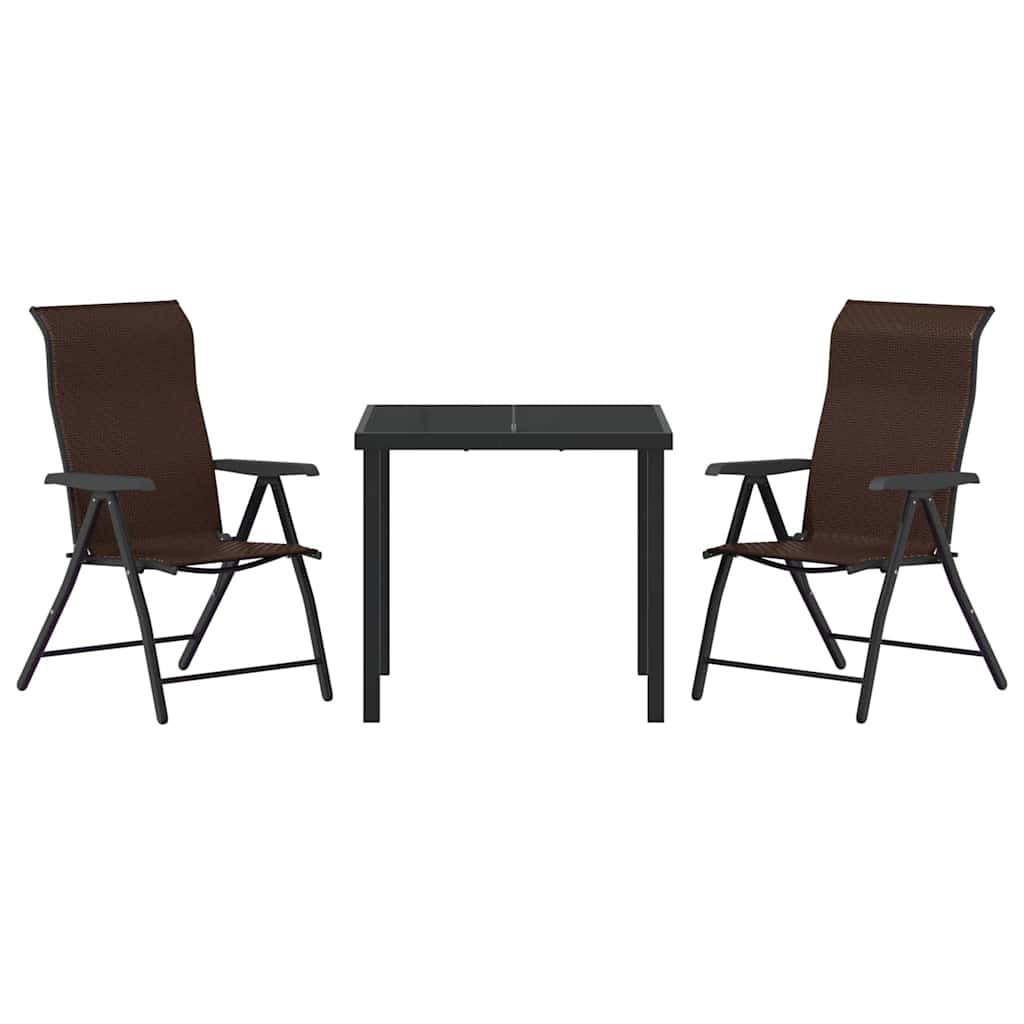Have Spisebordssæt 3 pcs Brun Poly rattan