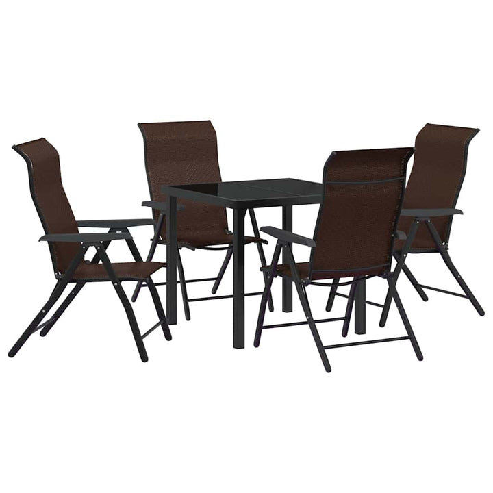 Have Spisebordssæt 5 pcs Brun Poly rattan