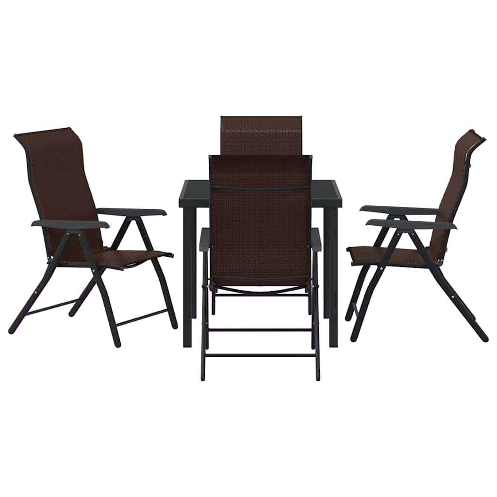 Have Spisebordssæt 5 pcs Brun Poly rattan