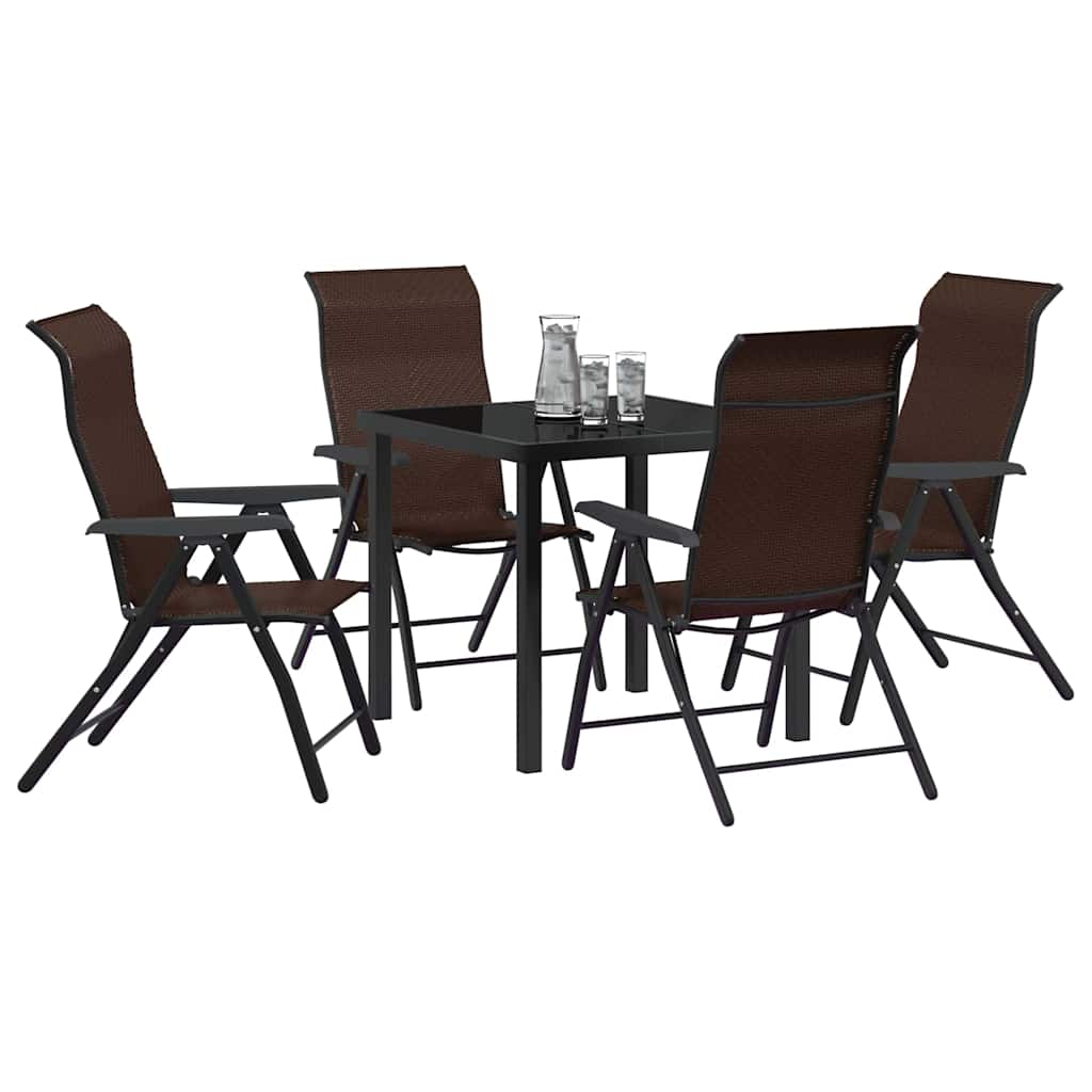 Have Spisebordssæt 5 pcs Brun Poly rattan