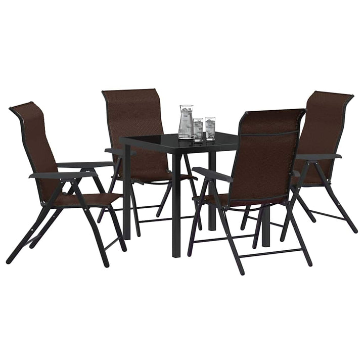 Have Spisebordssæt 5 pcs Brun Poly rattan