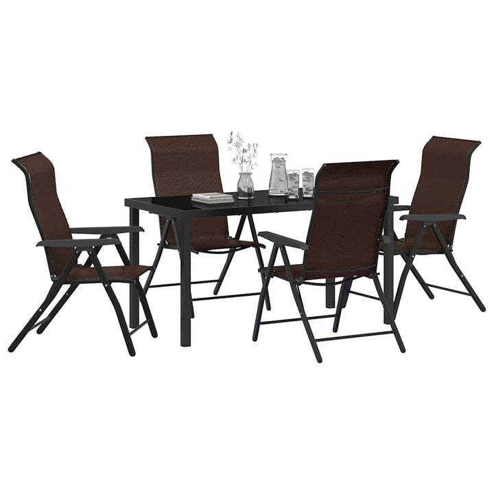 Have Spisebordssæt 5 pcs Brun Poly rattan