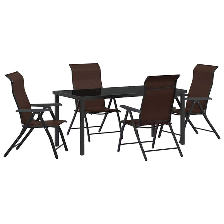 Have Spisebordssæt 5 pcs Brun Poly rattan