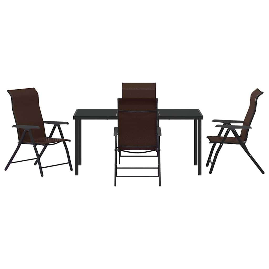 Have Spisebordssæt 5 pcs Brun Poly rattan