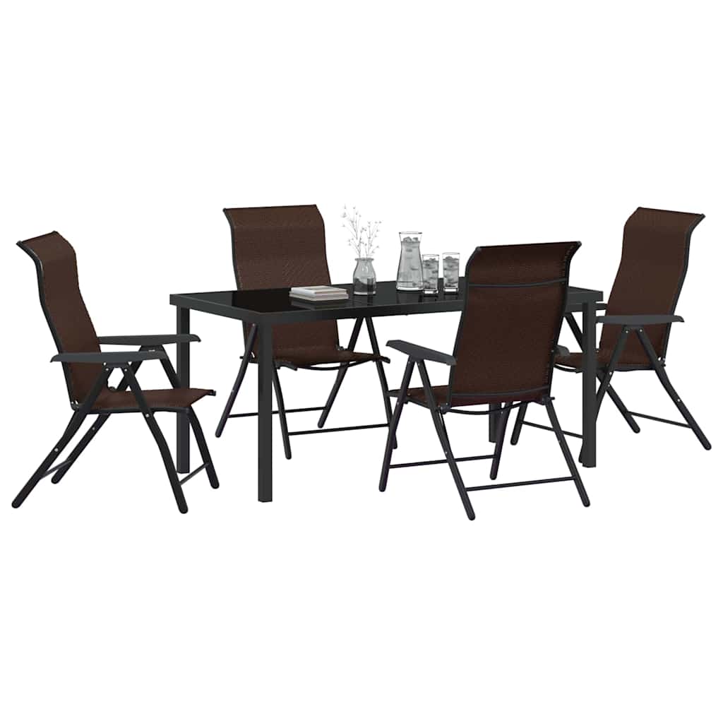 Have Spisebordssæt 5 pcs Brun Poly rattan