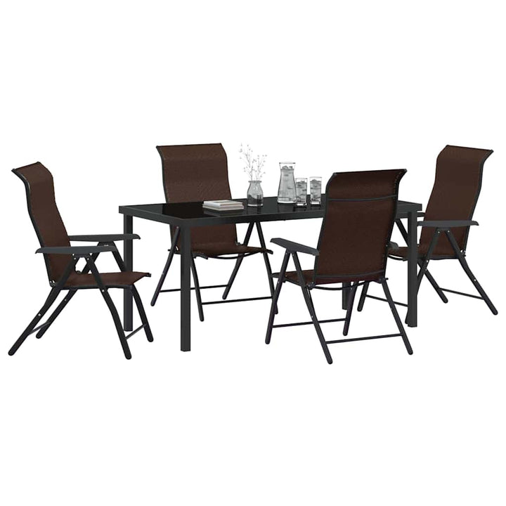 Have Spisebordssæt 5 pcs Brun Poly rattan