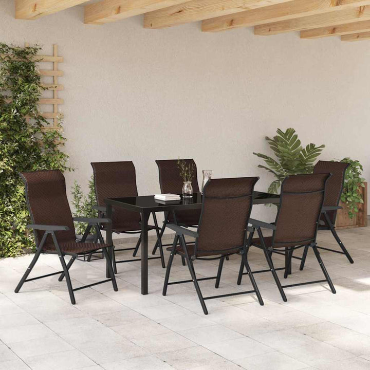 Have Spisebordssæt 7 pcs Brun Poly rattan