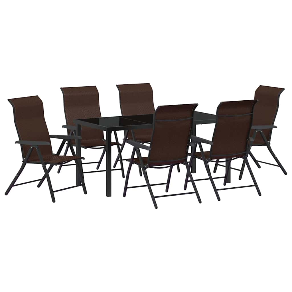 Have Spisebordssæt 7 pcs Brun Poly rattan