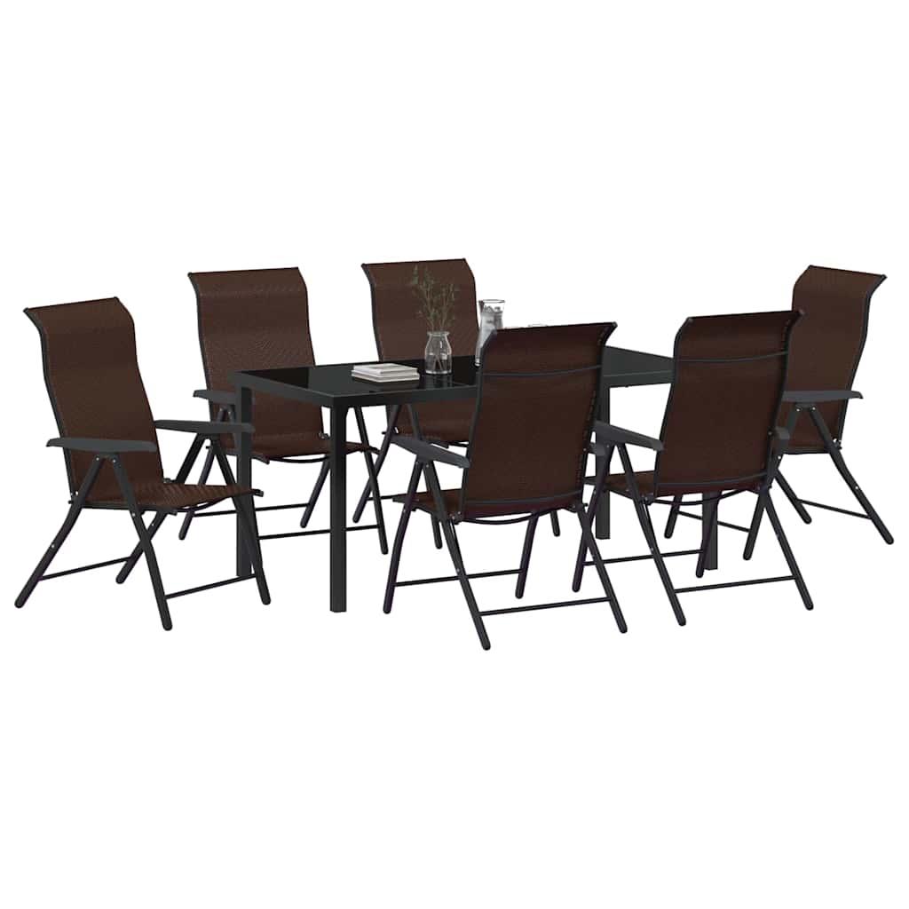 Have Spisebordssæt 7 pcs Brun Poly rattan