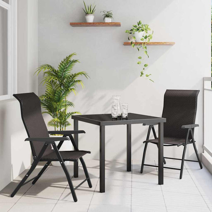 Have Spisebordssæt 3 pcs Sort kaffe Poly rattan