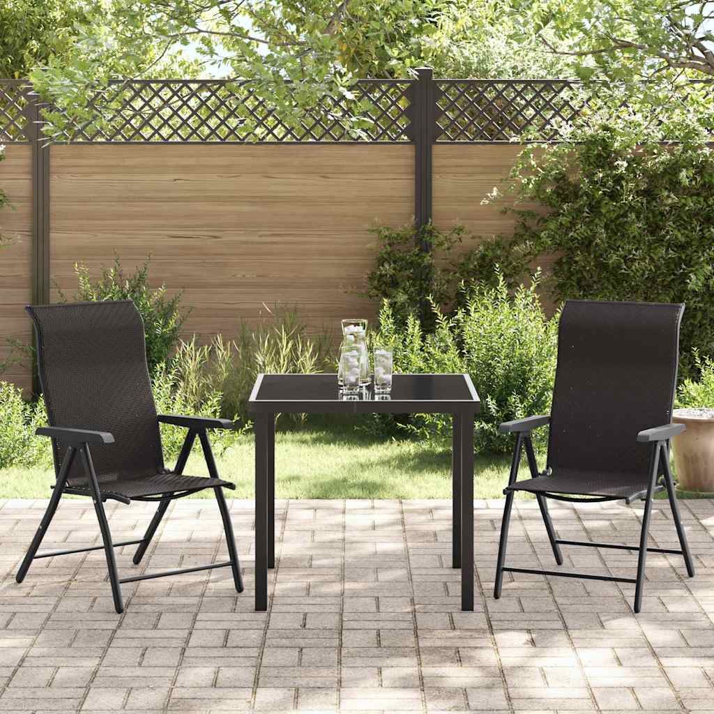 Have Spisebordssæt 3 pcs Sort kaffe Poly rattan