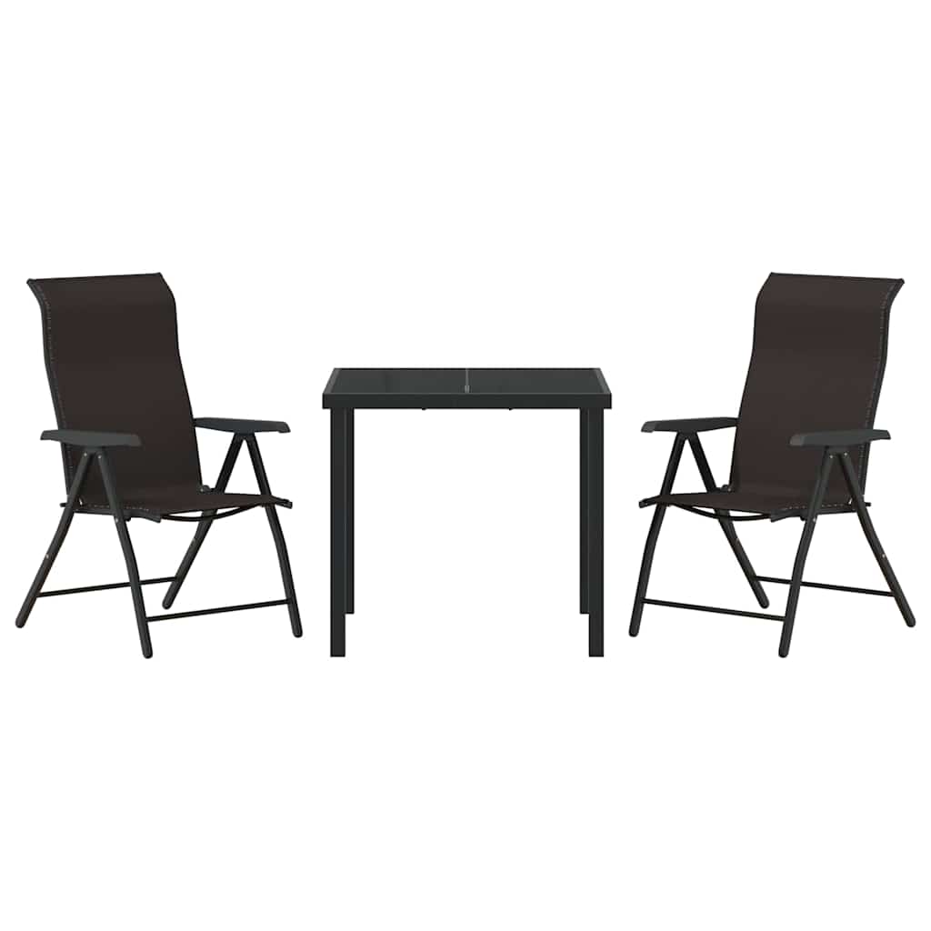 Have Spisebordssæt 3 pcs Sort kaffe Poly rattan