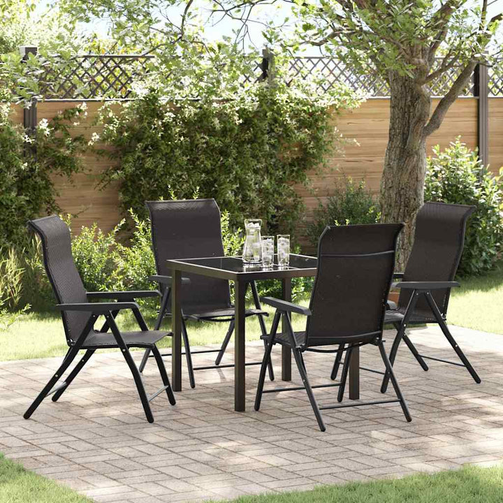 Have Spisebordssæt 5 pcs Sort kaffe Poly rattan