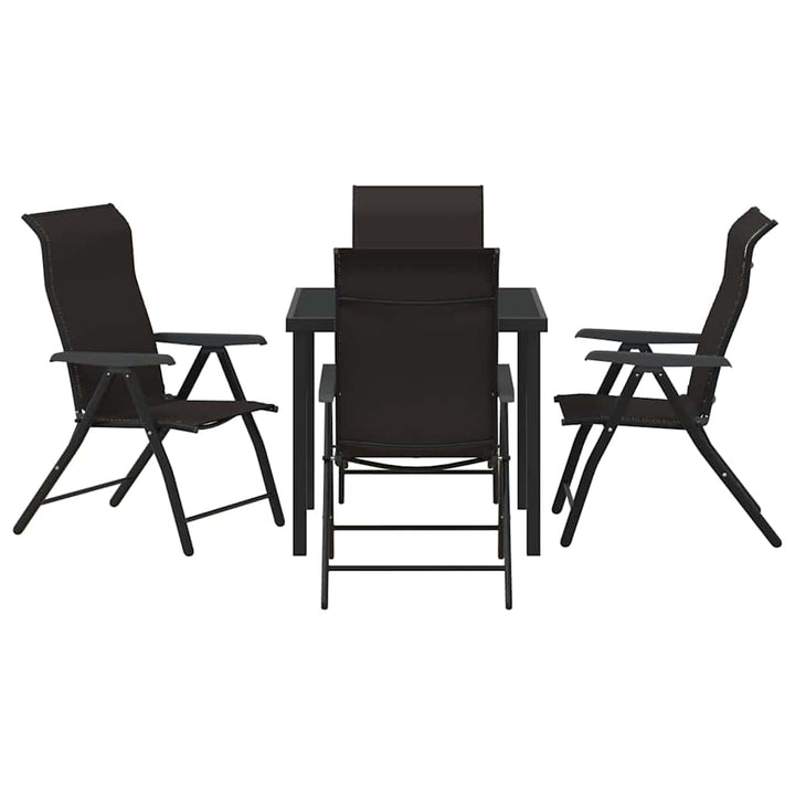 Have Spisebordssæt 5 pcs Sort kaffe Poly rattan