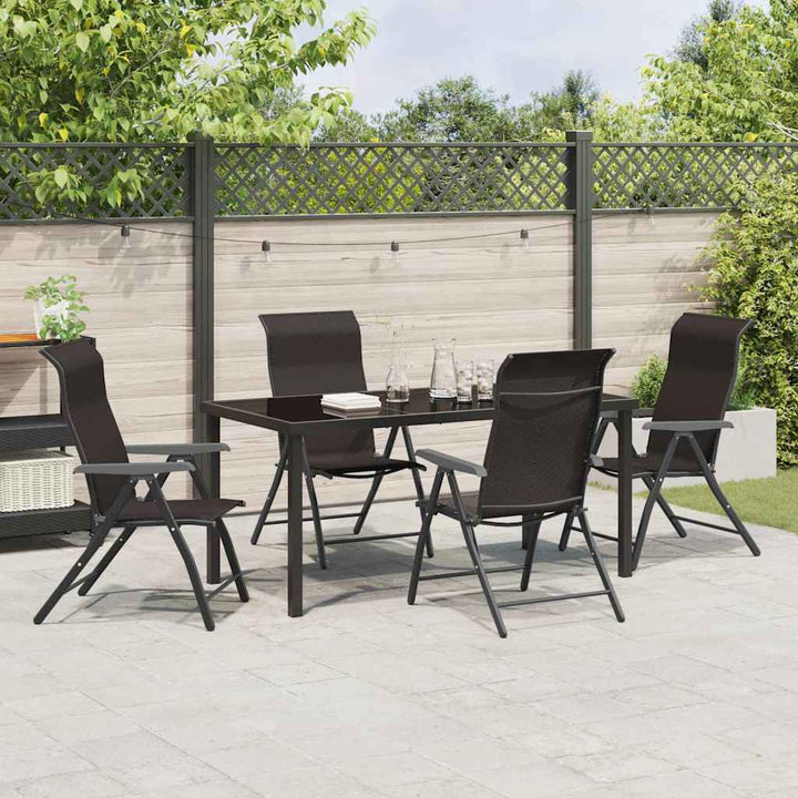 Have Spisebordssæt 5 pcs Sort kaffe Poly rattan