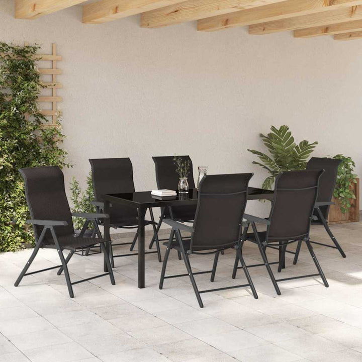 Have Spisebordssæt 7 pcs Sort kaffe Poly rattan