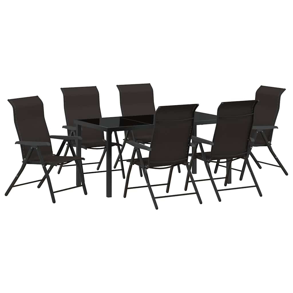 Have Spisebordssæt 7 pcs Sort kaffe Poly rattan