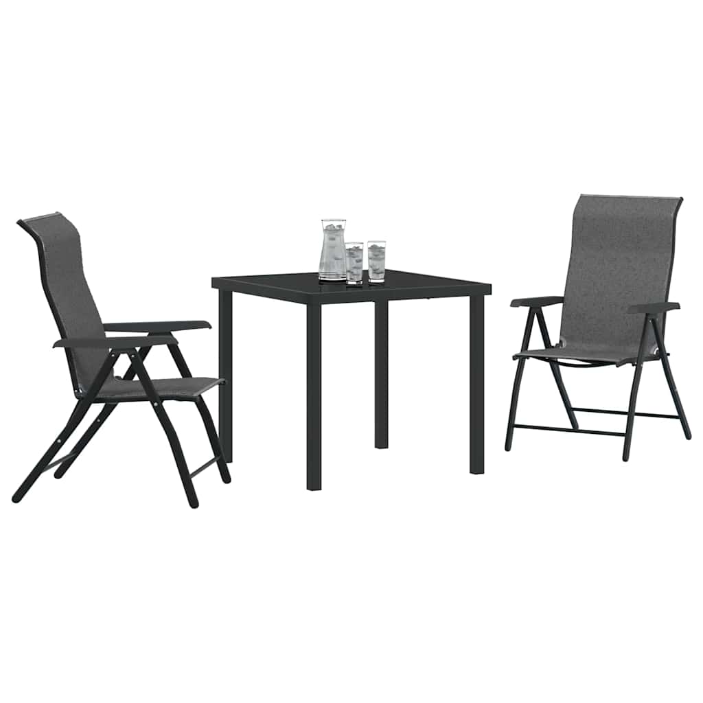 Have Spisebordssæt 3 pcs Grå Poly rattan
