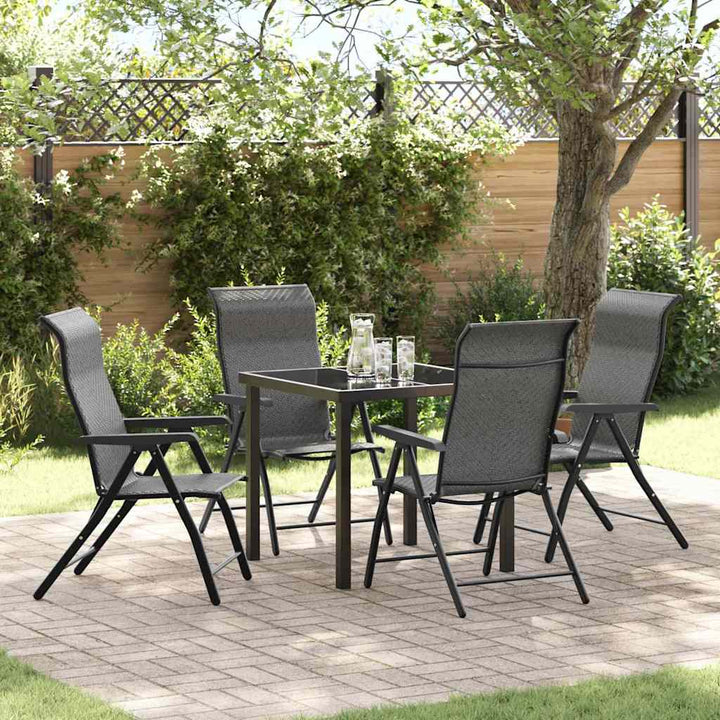 Have Spisebordssæt 5 pcs Grå Poly rattan