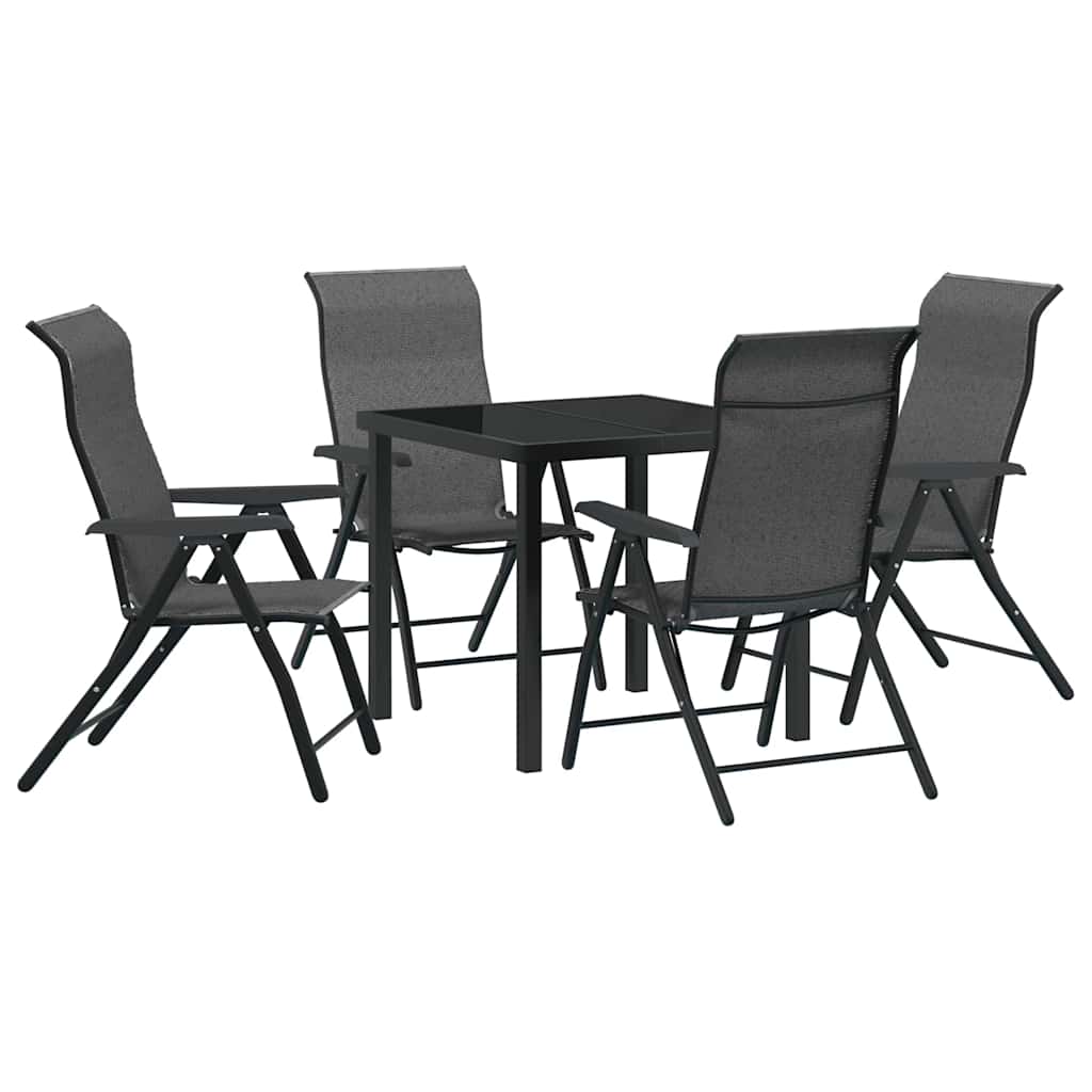 Have Spisebordssæt 5 pcs Grå Poly rattan