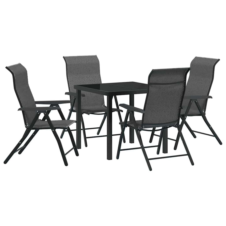 Have Spisebordssæt 5 pcs Grå Poly rattan