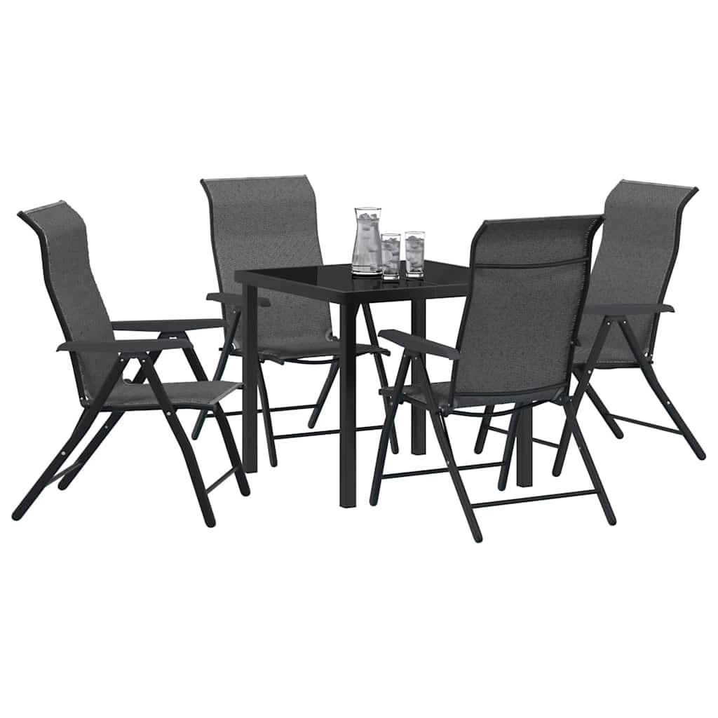 Have Spisebordssæt 5 pcs Grå Poly rattan