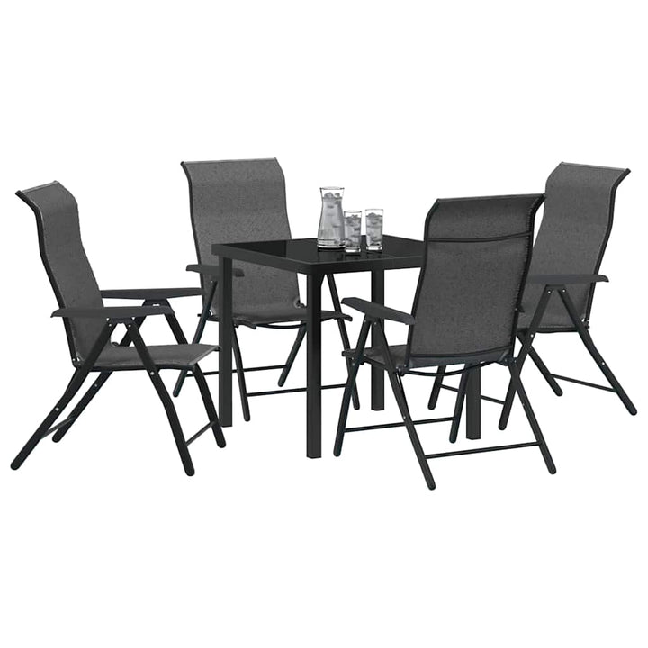 Have Spisebordssæt 5 pcs Grå Poly rattan