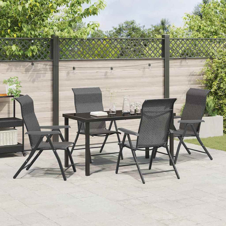 Have Spisebordssæt 5 pcs Grå Poly rattan