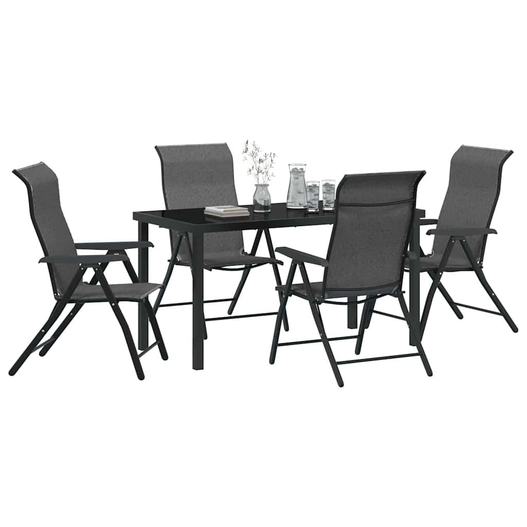 Have Spisebordssæt 5 pcs Grå Poly rattan