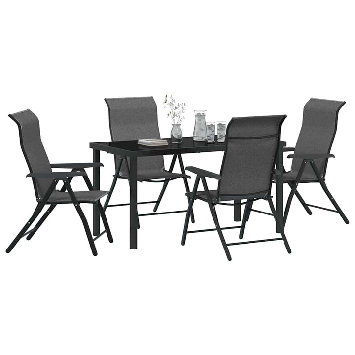 Have Spisebordssæt 5 pcs Grå Poly rattan