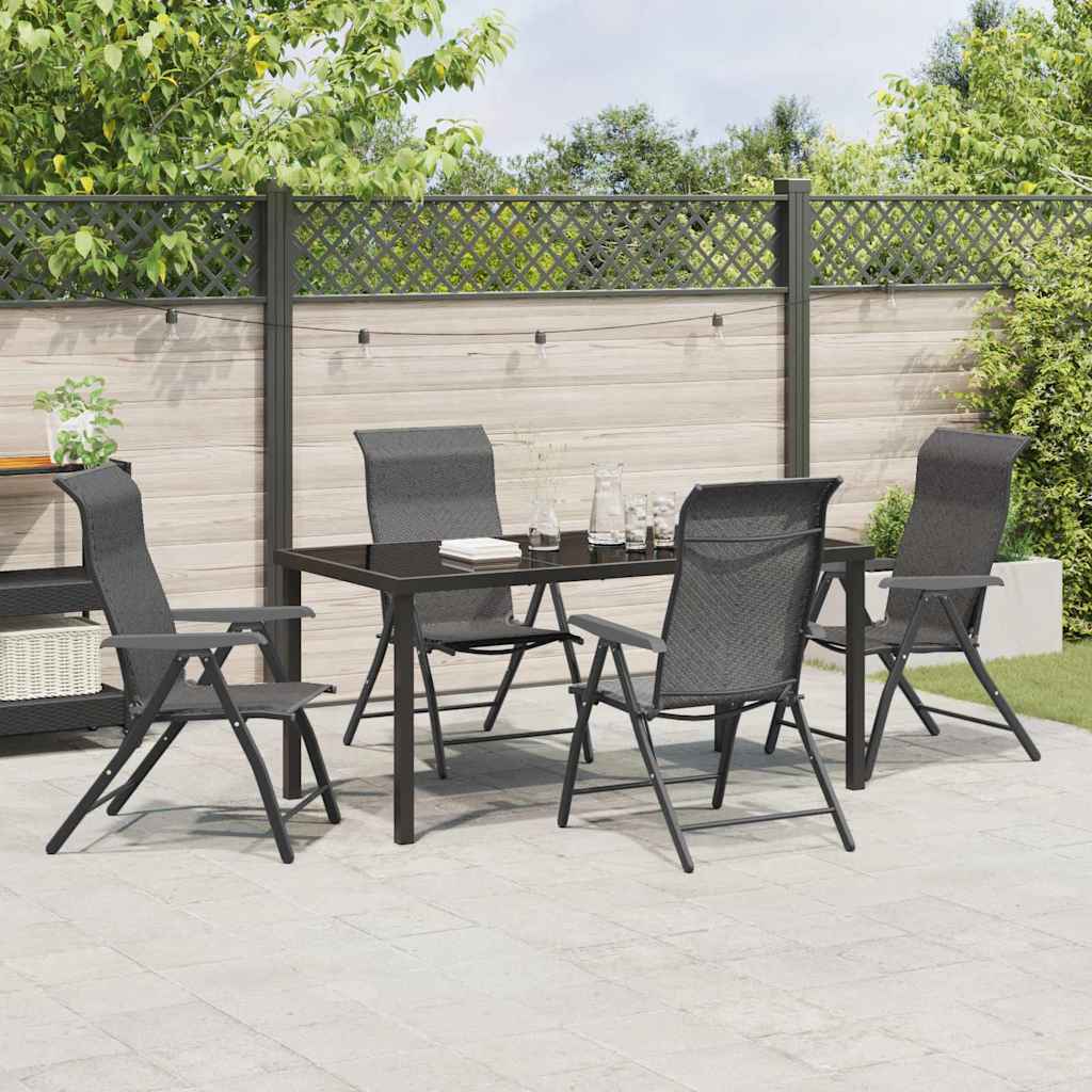 Have Spisebordssæt 5 pcs Grå Poly rattan