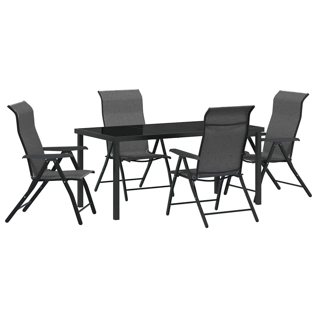Have Spisebordssæt 5 pcs Grå Poly rattan