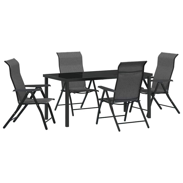 Have Spisebordssæt 5 pcs Grå Poly rattan