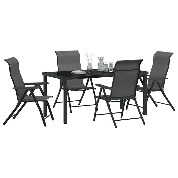 Have Spisebordssæt 5 pcs Grå Poly rattan