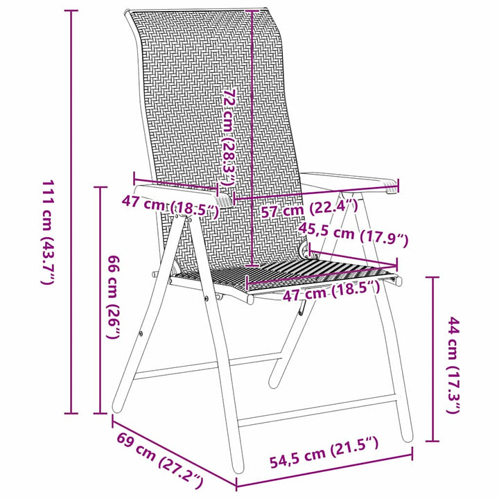 Have Spisebordssæt 7 pcs Grå Poly rattan