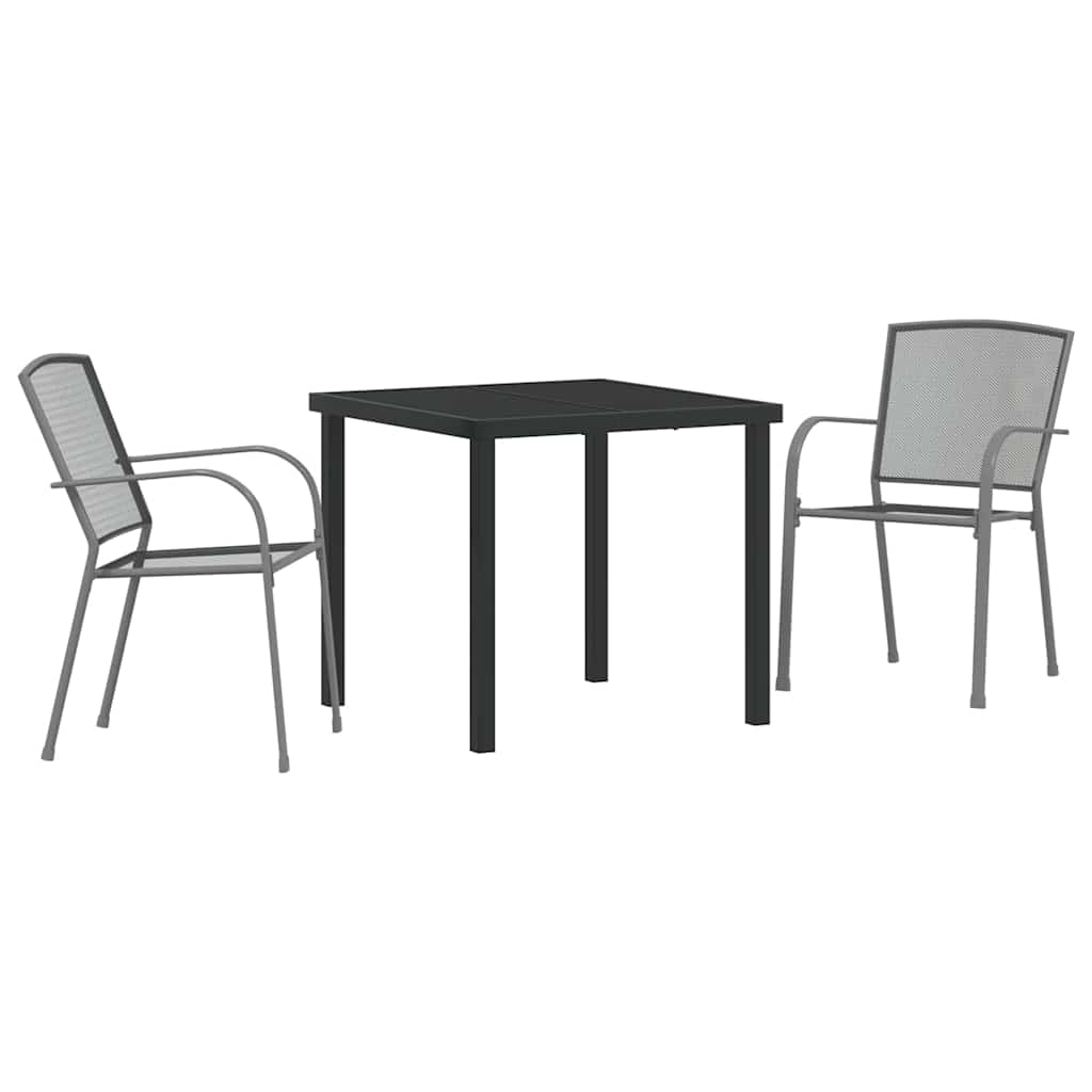 Have Spisebordssæt 3 pcs Antracit Stål