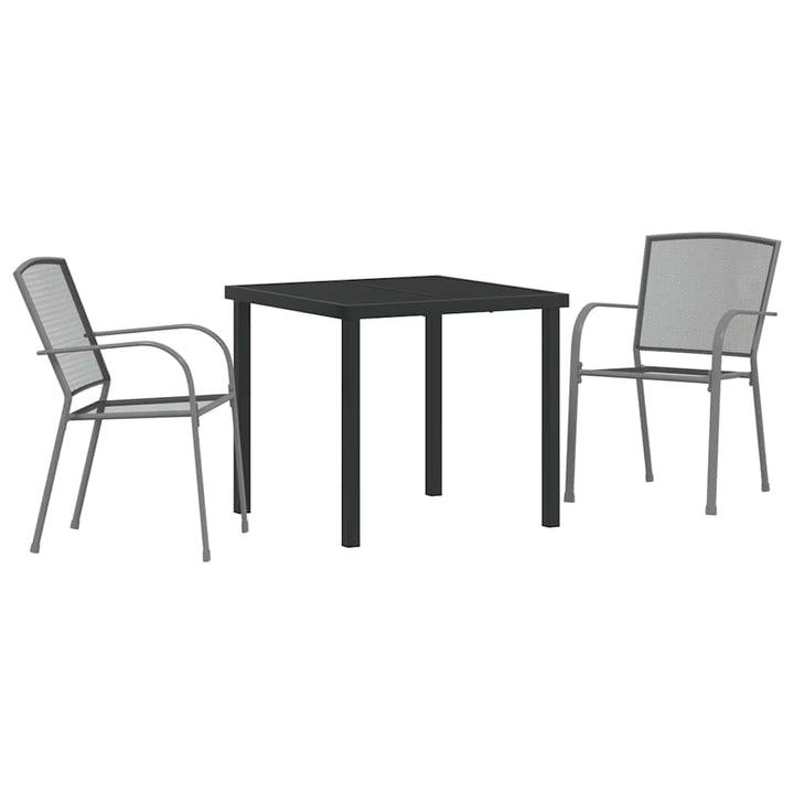 Have Spisebordssæt 3 pcs Antracit Stål